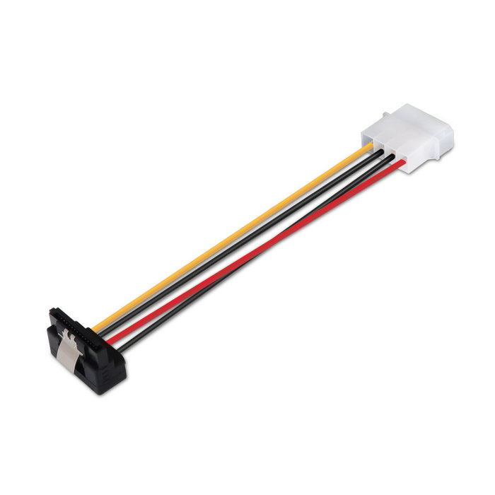 Aisens Cable SATA Alimentación Molex 4-pin Macho a SATA Hembra Acodado 16cm